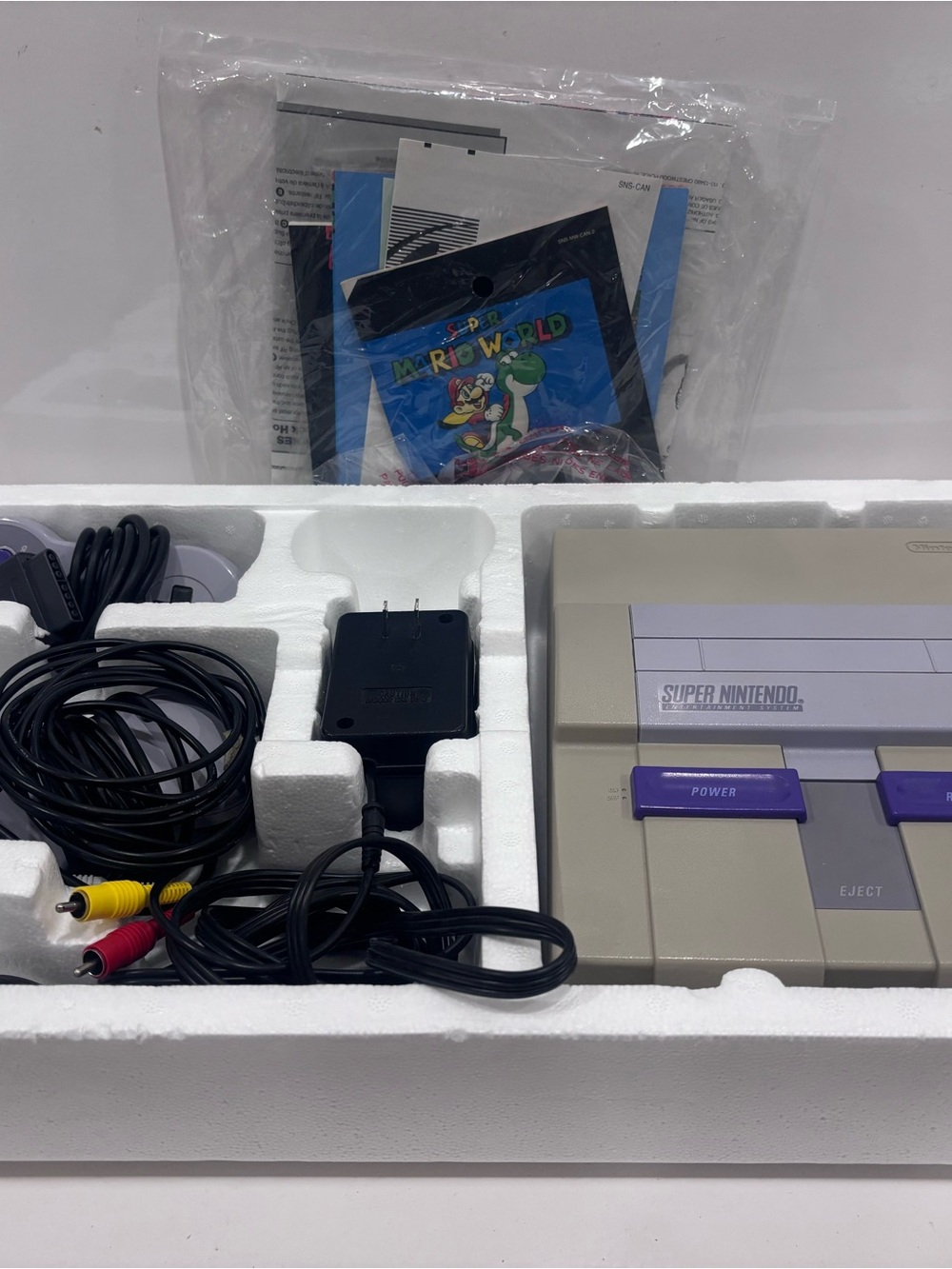 Super Nintendo SNES Super Set SNS-001 Original Box 2 Controllers Manuals Vintage - Picture 3 of 8